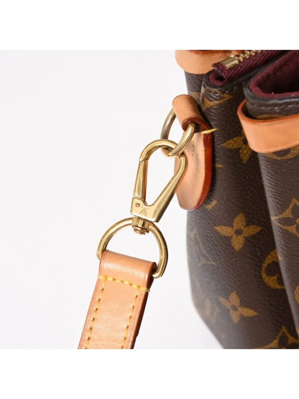 Louis Vuitton Soufflot BB Monogram Handbag Canvas Vachetta Leather Brown
